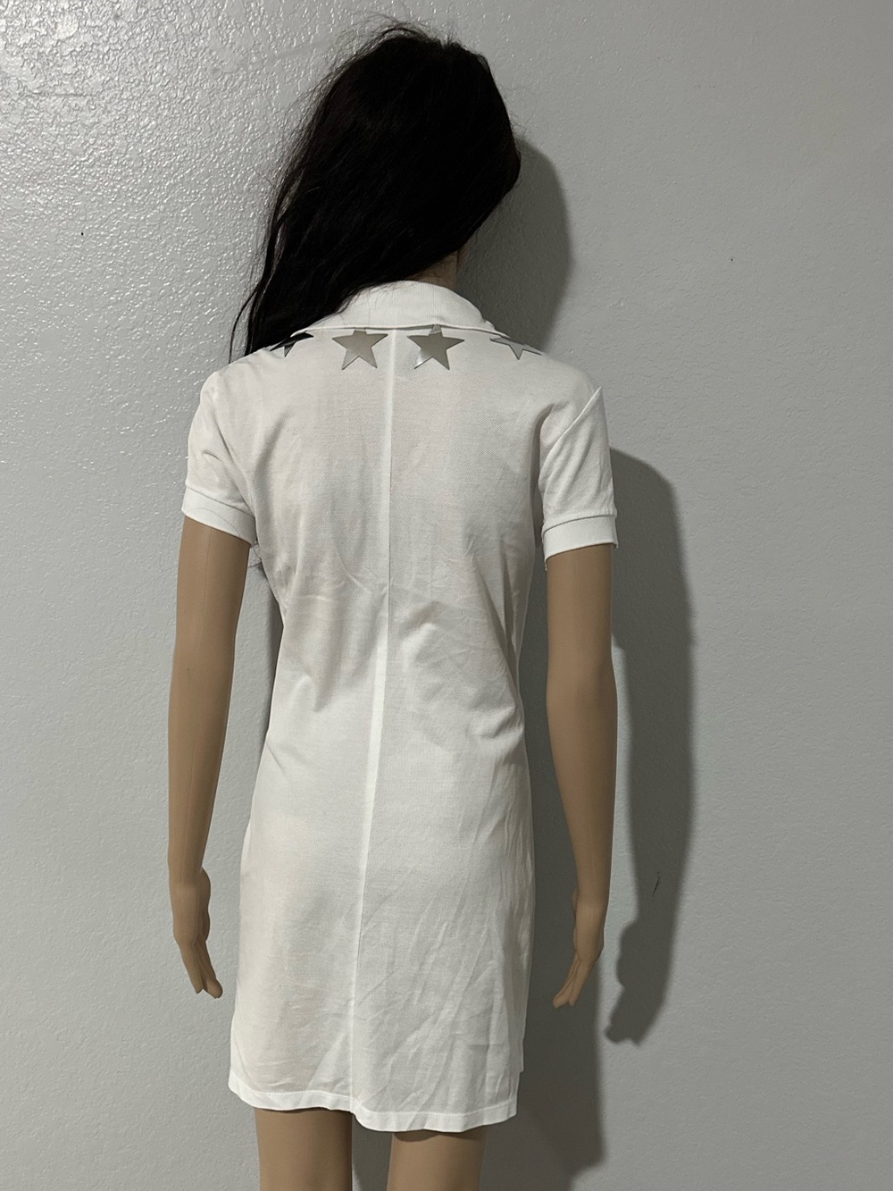 Givenchy White Polo Dress with Silver Star Accents - Picture 8 of 12